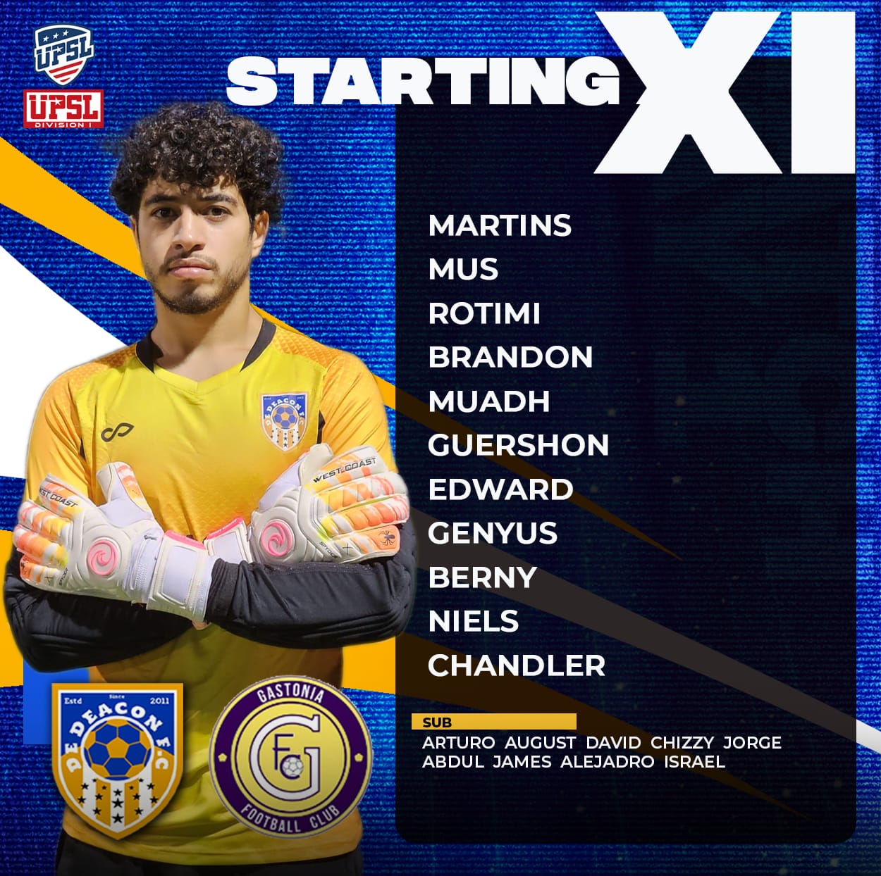 Game Day 2 Starting XI 